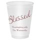Expressive Script Blessed Shatterproof Cups Image 1 of 5