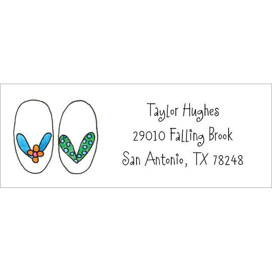 Summer Flip Flops Return Address Labels