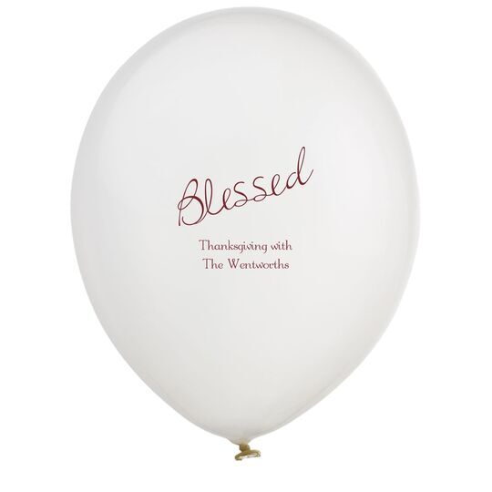 Expressive Script Blessed Latex Balloons