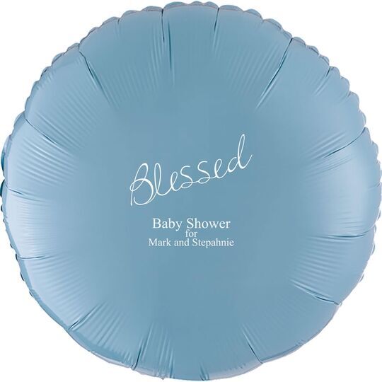 Expressive Script Blessed Mylar Balloons