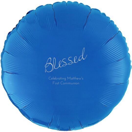 Expressive Script Blessed Mylar Balloons