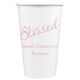 Expressive Script Blessed Paper Coffee Cups Image 3 of 5