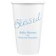 Expressive Script Blessed Paper Coffee Cups Image 4 of 5