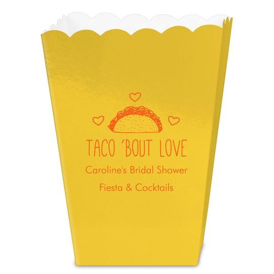 Taco Bout Love Mini Popcorn Boxes