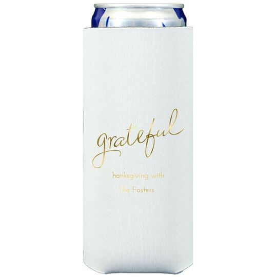 Expressive Script Grateful Collapsible Slim Huggers