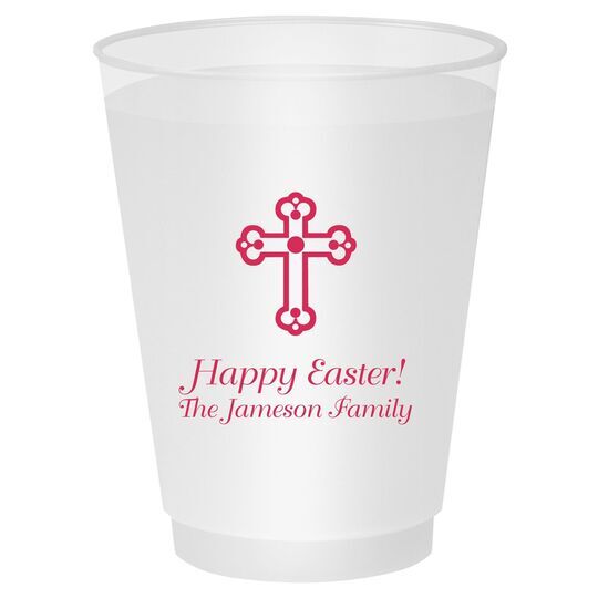 Ornate Cross Shatterproof Cups