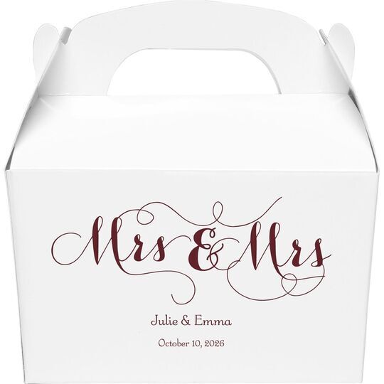 Scroll Mrs & Mrs Gable Favor Boxes