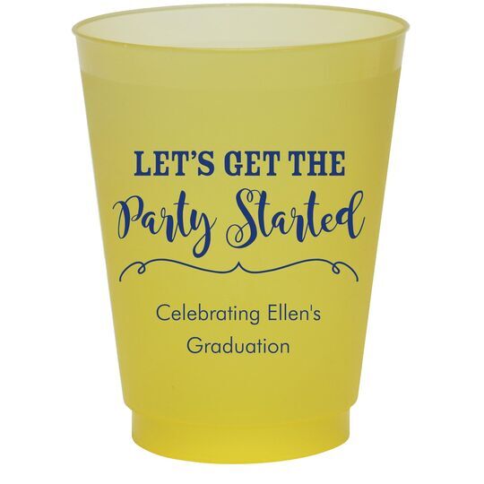 Let's Get the Party Started Colored Shatterproof Cups
