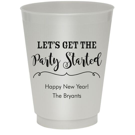 Let's Get the Party Started Colored Shatterproof Cups