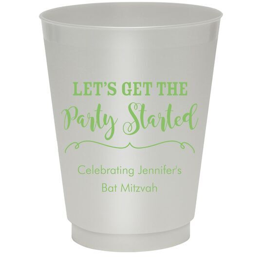 Let's Get the Party Started Colored Shatterproof Cups