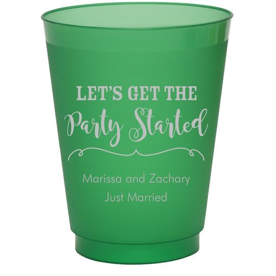 Let's Get the Party Started Colored Shatterproof Cups