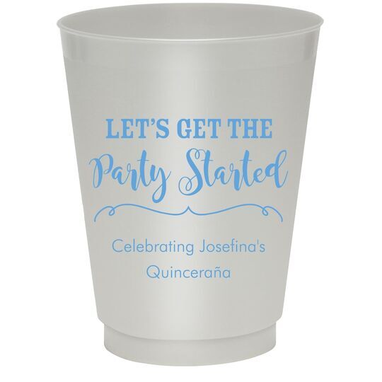 Let's Get the Party Started Colored Shatterproof Cups