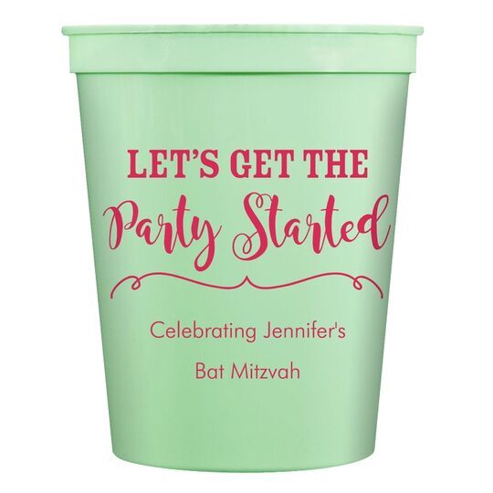 Let's Get the Party Started Stadium Cups