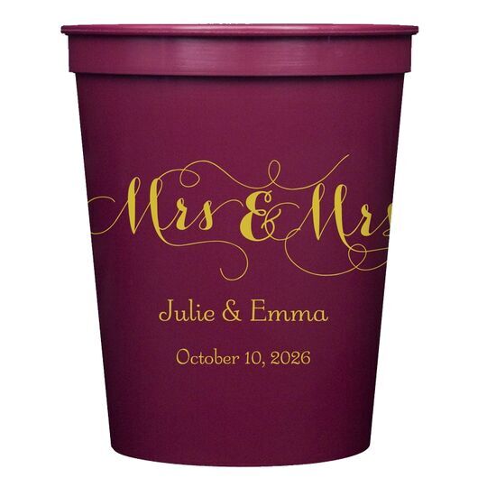 Scroll Mrs & Mrs Stadium Cups