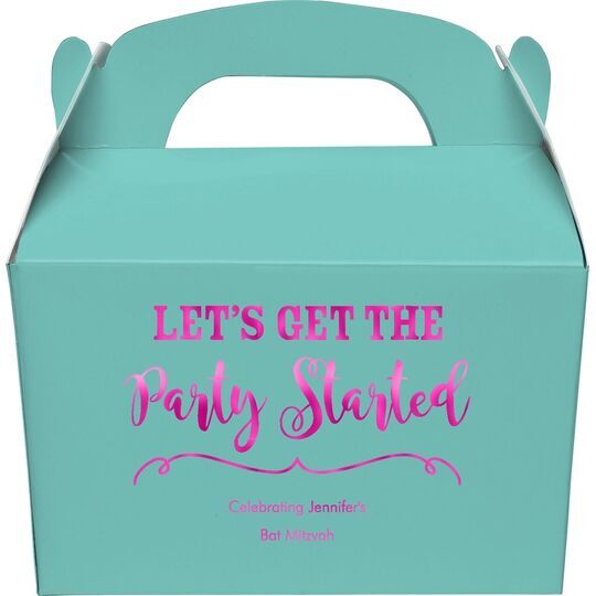 Let's Get the Party Started Gable Favor Boxes