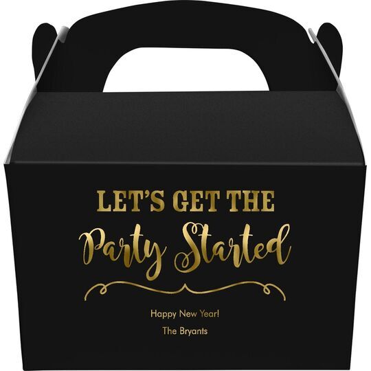 Let's Get the Party Started Gable Favor Boxes