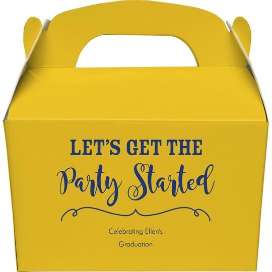 Let's Get the Party Started Gable Favor Boxes