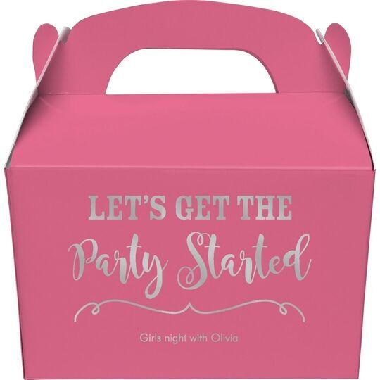 Let's Get the Party Started Gable Favor Boxes