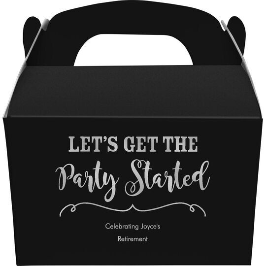 Let's Get the Party Started Gable Favor Boxes