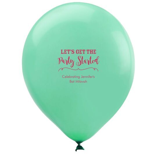 Let's Get the Party Started Latex Balloons