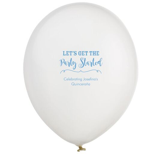 Let's Get the Party Started Latex Balloons