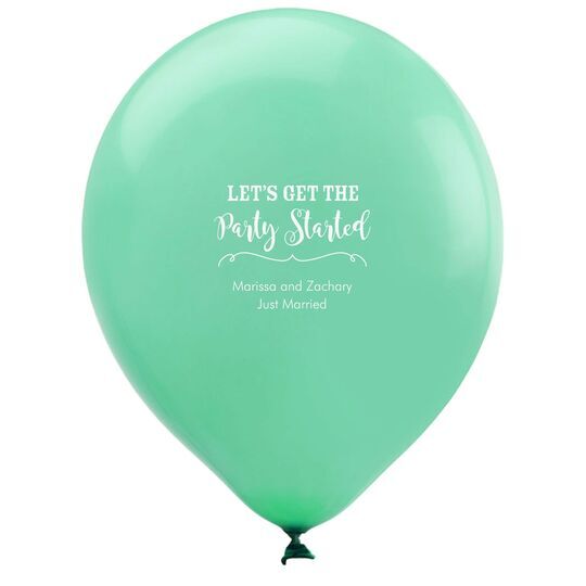 Let's Get the Party Started Latex Balloons