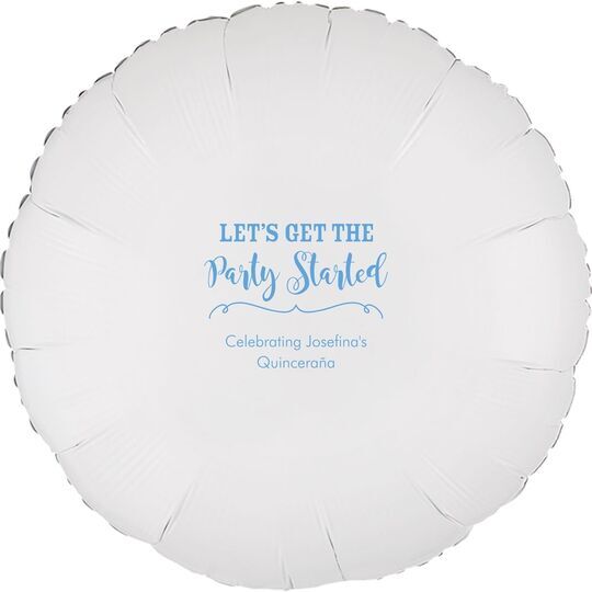 Let's Get the Party Started Mylar Balloons