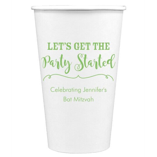 Let's Get the Party Started Paper Coffee Cups