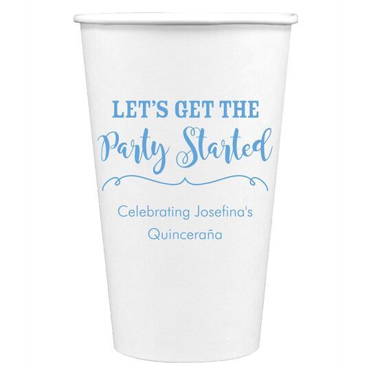 Let's Get the Party Started Paper Coffee Cups