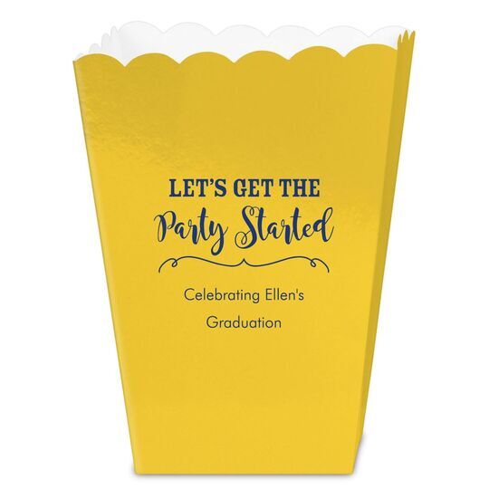 Let's Get the Party Started Mini Popcorn Boxes
