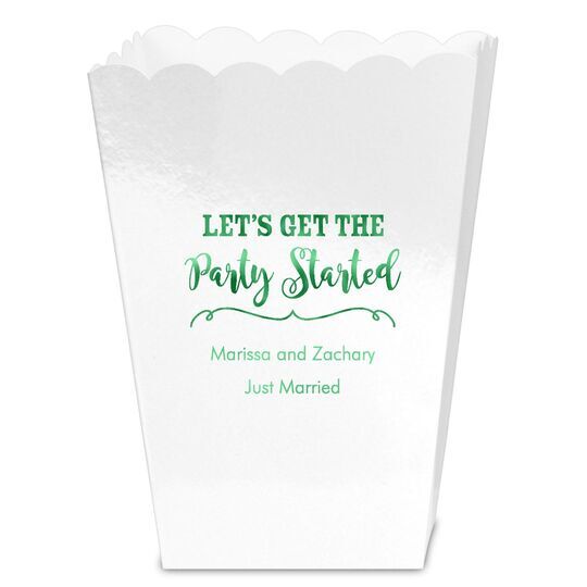 Let's Get the Party Started Mini Popcorn Boxes