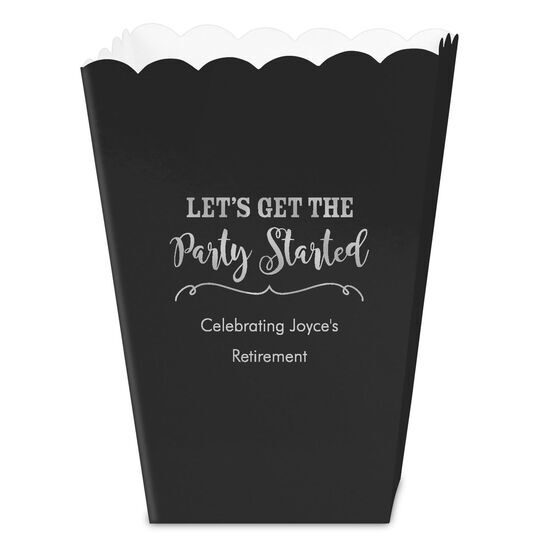 Let's Get the Party Started Mini Popcorn Boxes