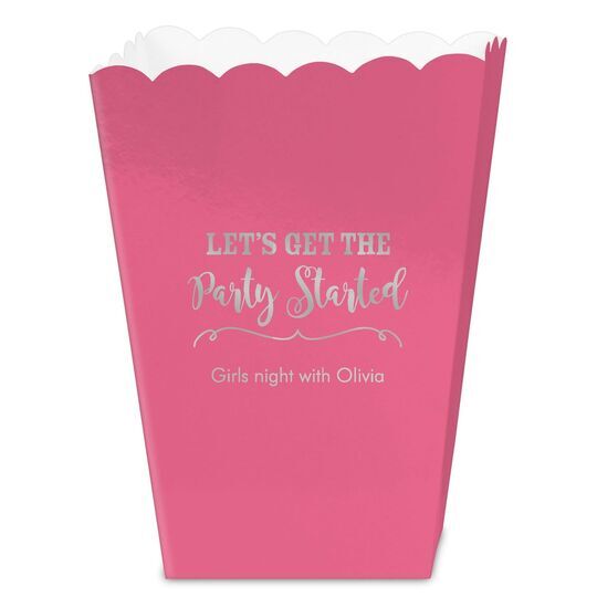 Let's Get the Party Started Mini Popcorn Boxes