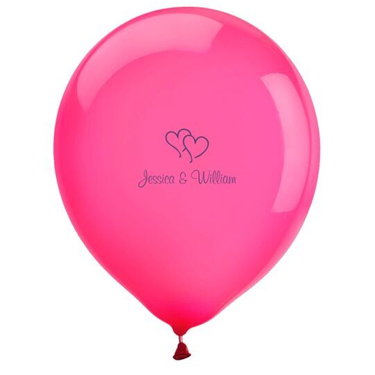 Modern Double Hearts Latex Balloons