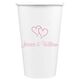 Modern Double Hearts Paper Coffee Cups Image 1 of 2