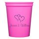 Modern Double Hearts Stadium Cups Image 1 of 2