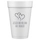 Modern Double Hearts Styrofoam Cups Image 2 of 2