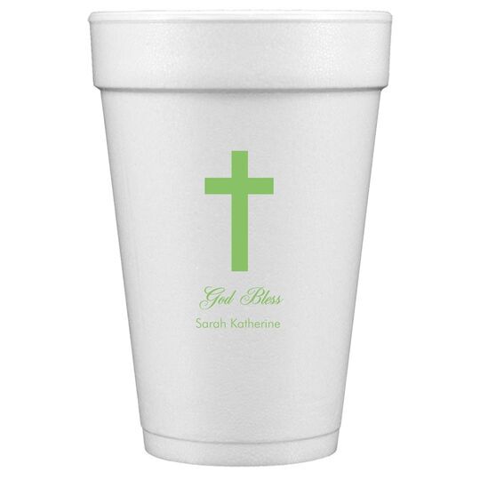 Simple Cross Styrofoam Cups