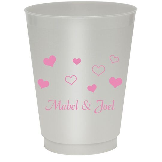 Pretty Hearts Galore Colored Shatterproof Cups