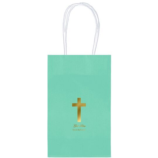 Simple Cross Medium Twisted Handled Bags