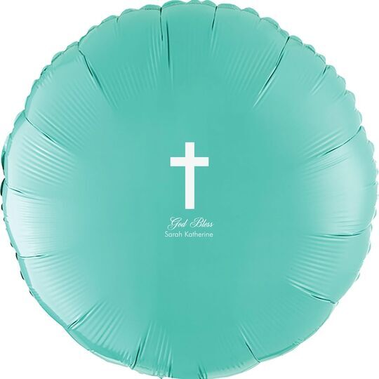 Simple Cross Mylar Balloons