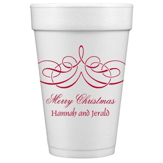 Magnificent Scroll Styrofoam Cups