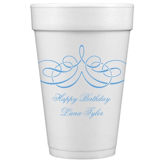 Magnificent Scroll Styrofoam Cups
