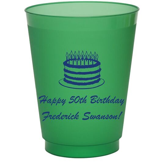 Sophisticated Birthday Cake Colored Shatterproof Cups