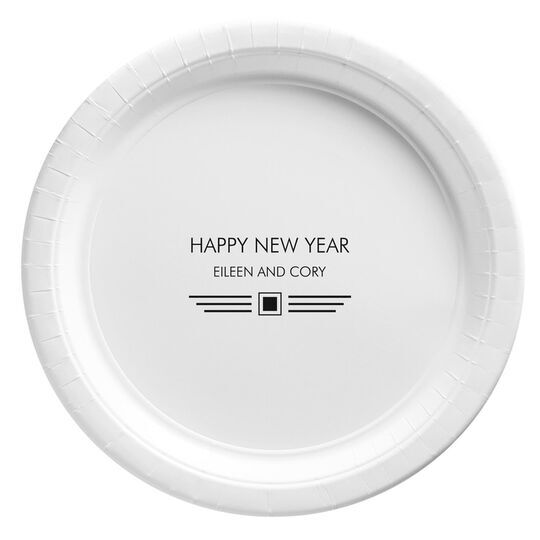 Modern Deco Scroll Paper Plates
