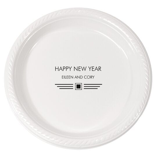 Modern Deco Scroll Plastic Plates