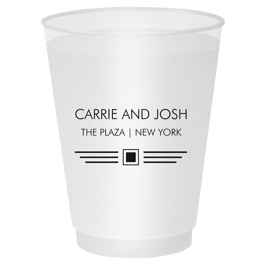 Modern Deco Scroll Shatterproof Cups