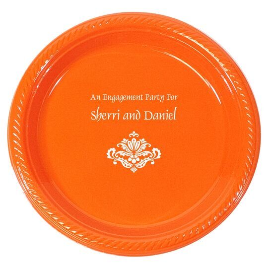 Simply Ornate Scroll Plastic Plates