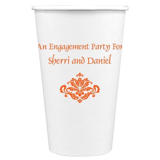 Simply Ornate Scroll Paper Coffee Cups