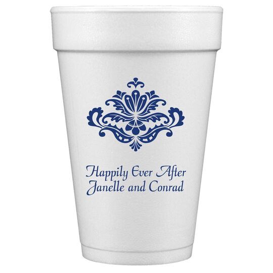 Simply Ornate Scroll Styrofoam Cups